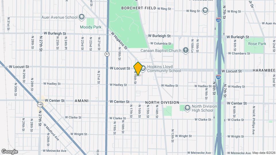 2836 N 16th St Map and Location Details