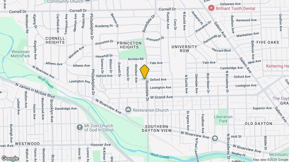 708 Oxford Ave Map and Location Details
