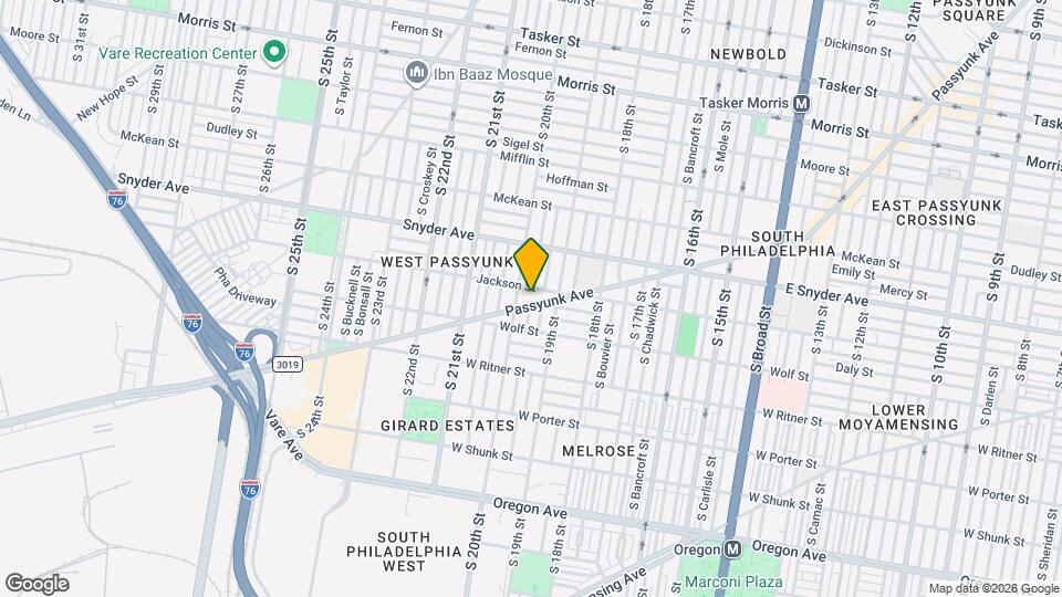 1931 W Passyunk Ave Map and Location Details