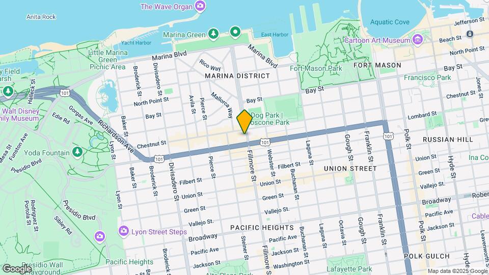 3345 Fillmore Street Apartments Mapa y Detalles de la Ubicación