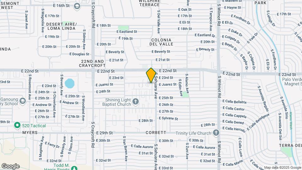 5848-5850 E 23rd St Map and Location Details