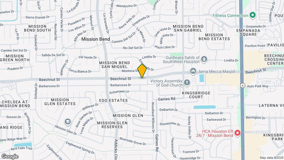 15415 Beechnut St Map and Location Details