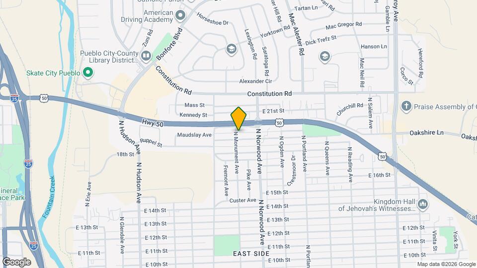 1401 E 19th St Map and Location Details