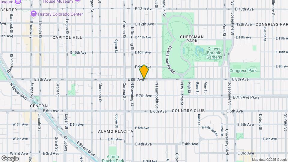 1314 E 8th Ave Map and Location Details