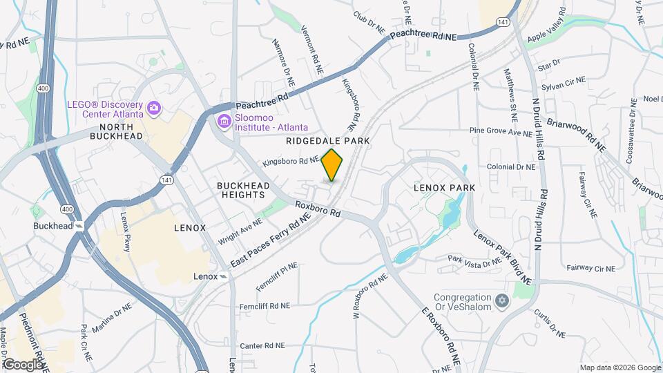 3655 E Paces Walk Mapa y Detalles de la Ubicación