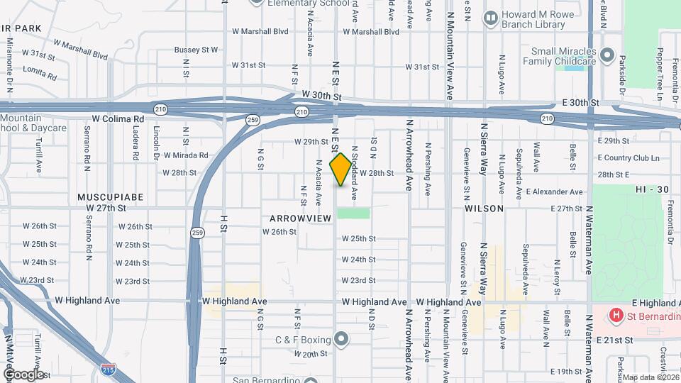 2743 N E St Map and Location Details