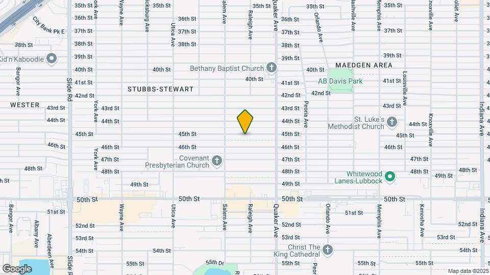 4503 45th St Map and Location Details