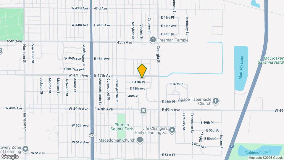 560 E 47th Pl Map and Location Details