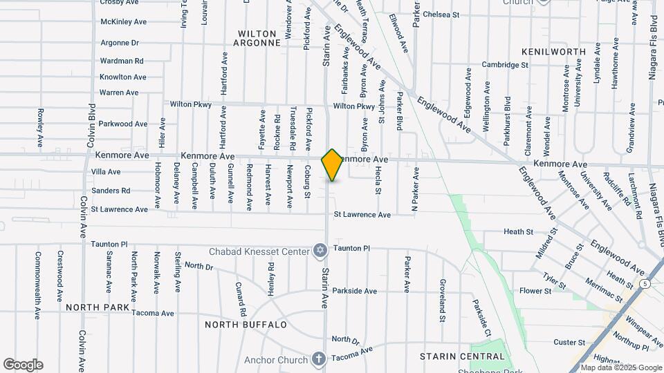 615 Starin Ave, Unit North Buffalo Duplex Map and Location Details