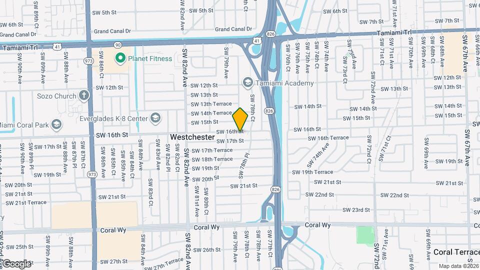 7860 SW 16th St Map and Location Details