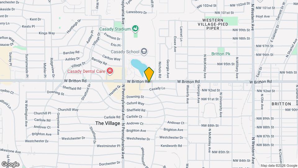 1702 W Britton Rd Map and Location Details