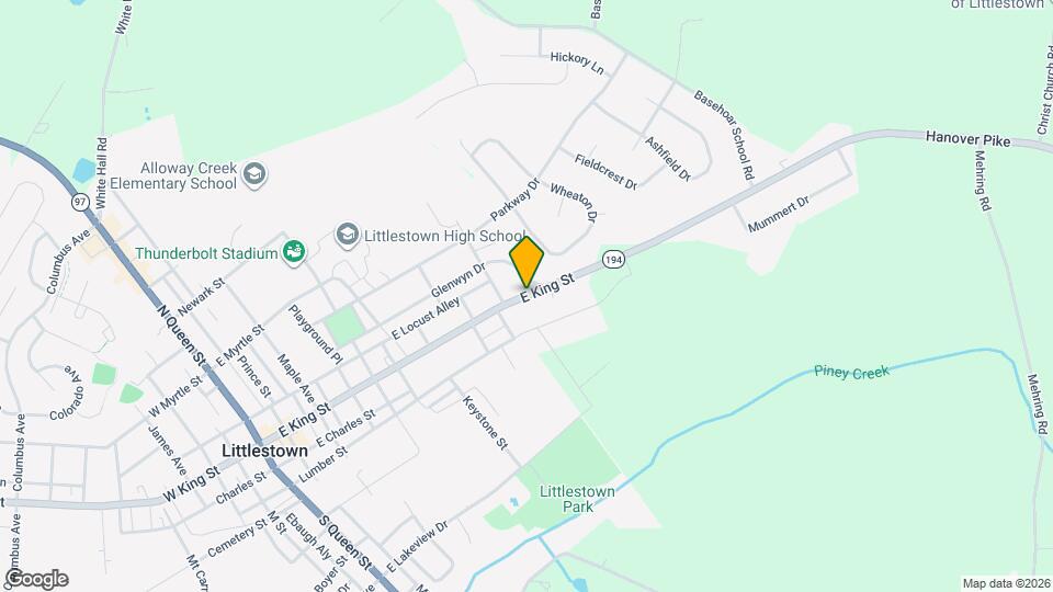 549 E King St Map and Location Details