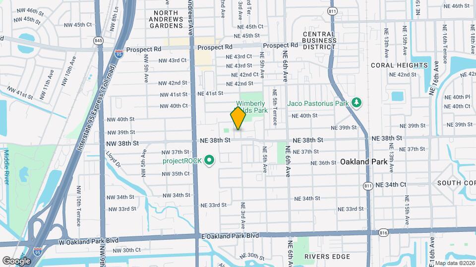 3841 NE 3rd Ave Map and Location Details