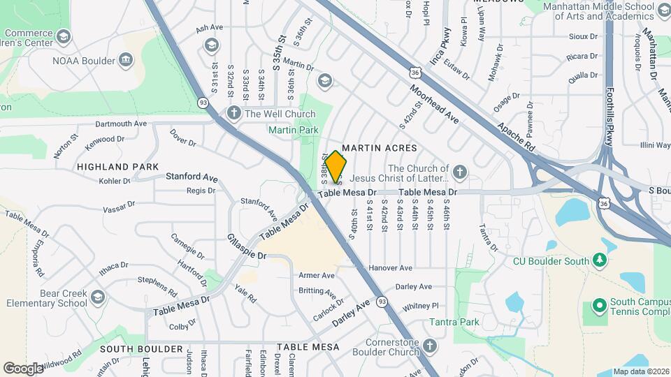 465 S 39th St Map and Location Details