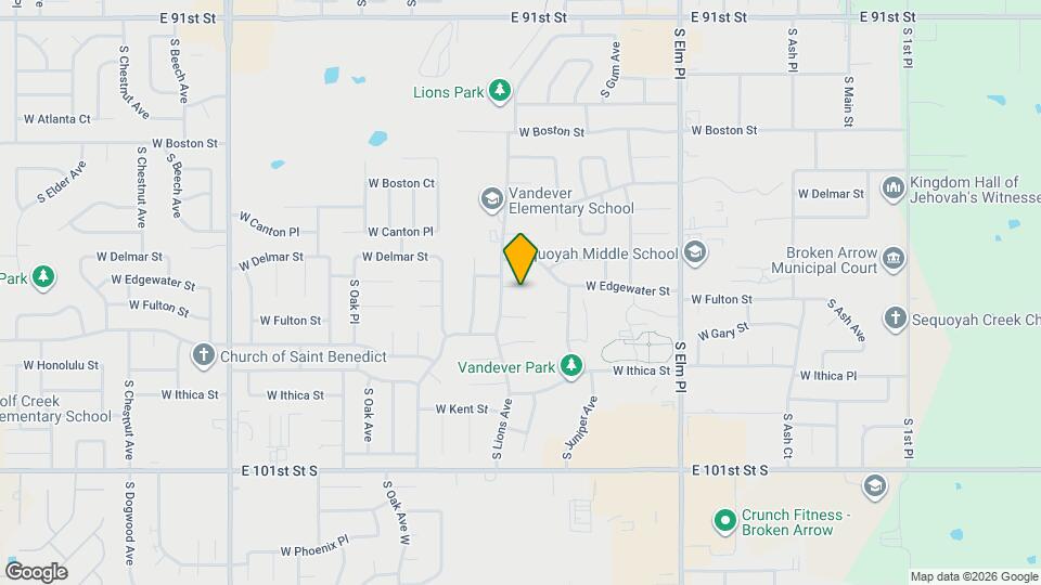 1211 W Edgewater Pl Map and Location Details