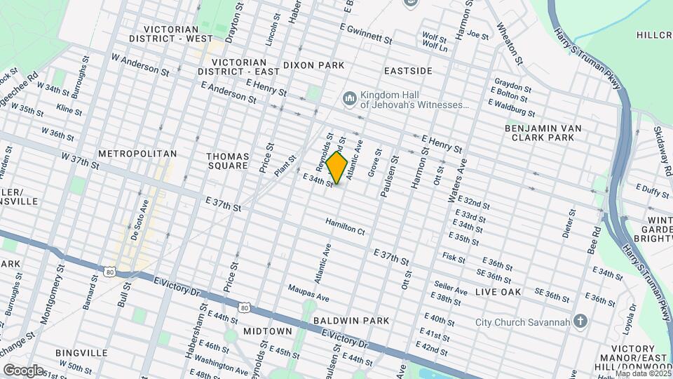 625 E 34th St Map and Location Details