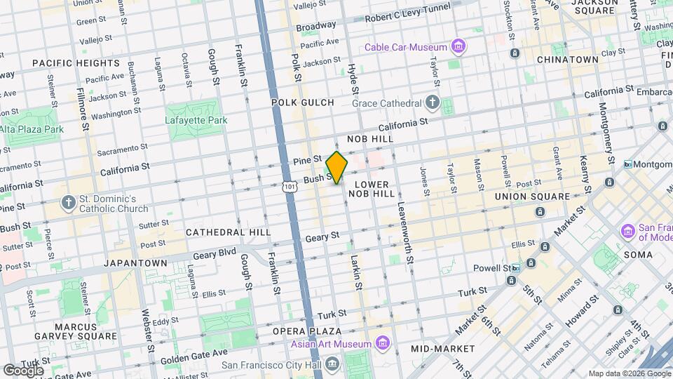 1122 Sutter St Map and Location Details