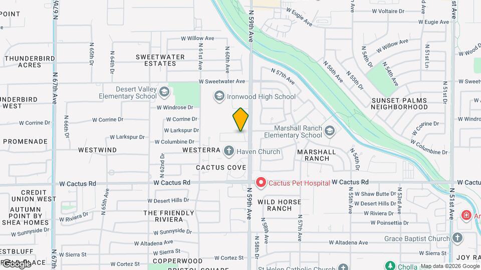 5921 W Larkspur Dr Map and Location Details