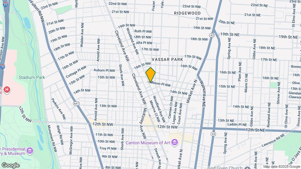 1418 Woodland Ave NW Map and Location Details