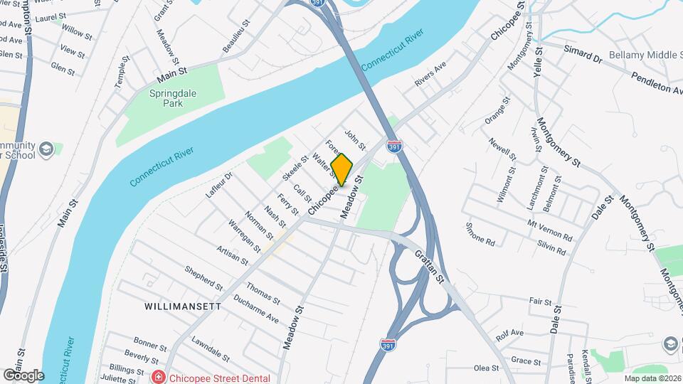 14 Hope St, Unit Chicopee 2 bedroom Map and Location Details