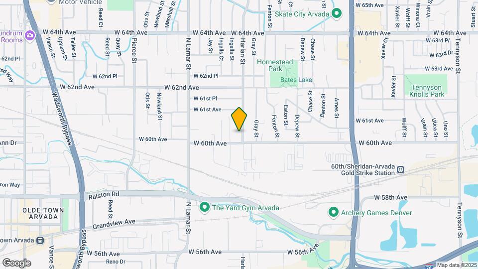 6021 Harlan St Map and Location Details