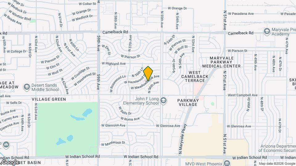 5607 W Meadowbrook Ave Map and Location Details