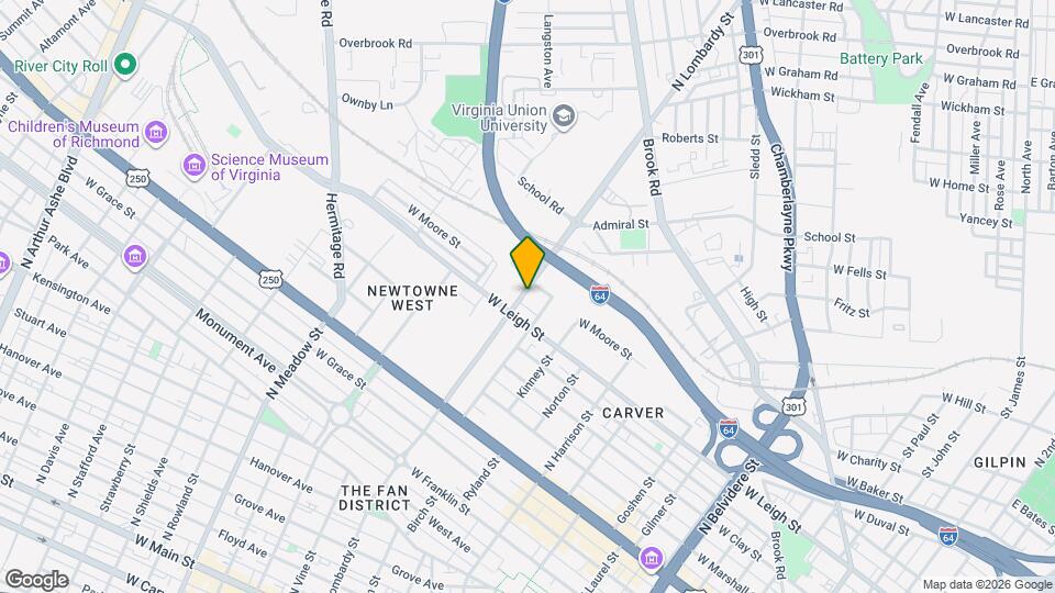 1017 N Lombardy St, Unit A Map and Location Details