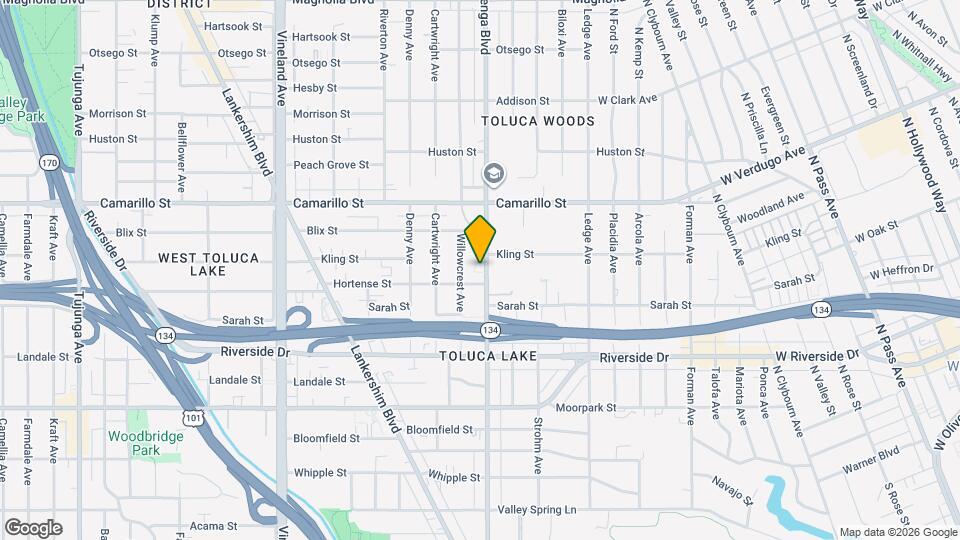 4641 Cahuenga Blvd Map and Location Details