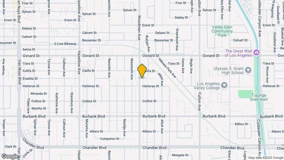 5828 Woodman Ave Map and Location Details