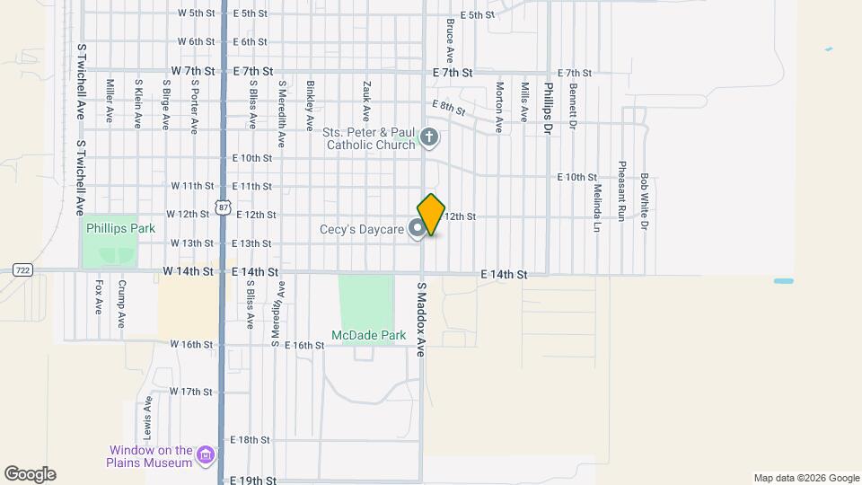 1217 S Maddox Ave Map and Location Details