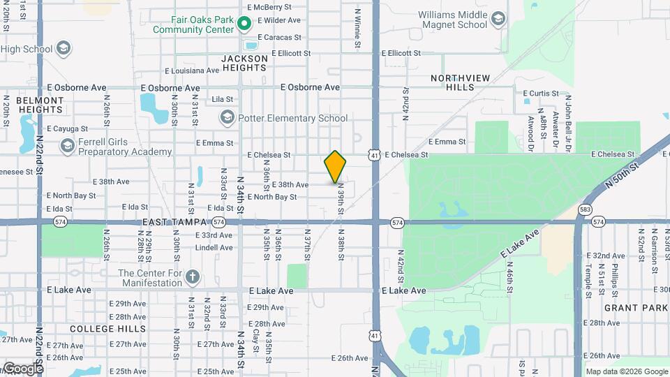 3725 E 38th Ave Map and Location Details