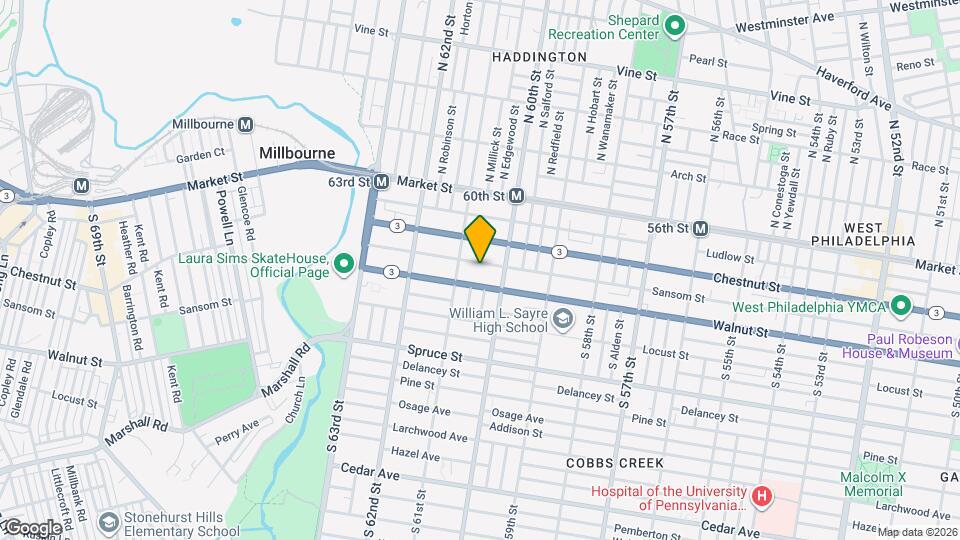 6024 Sansom St Map and Location Details