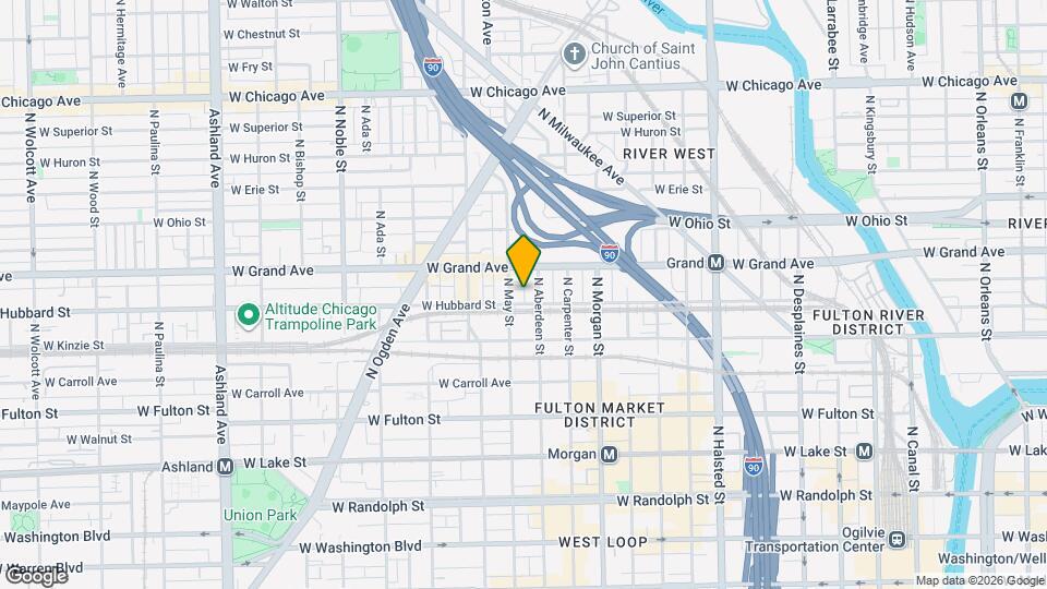 1114 W Hubbard St Map and Location Details