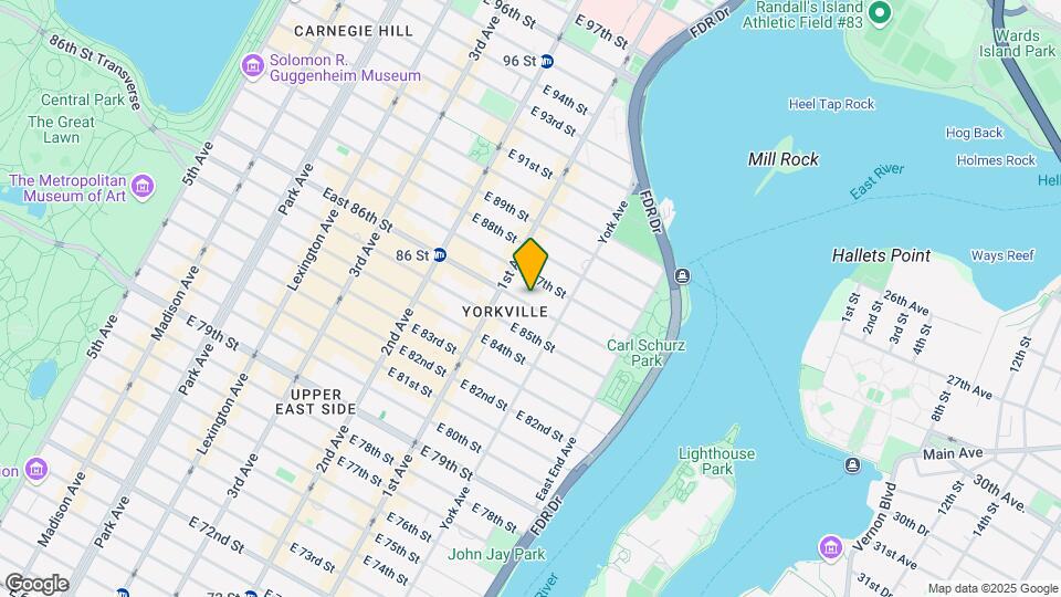 425 E 86th St Map and Location Details