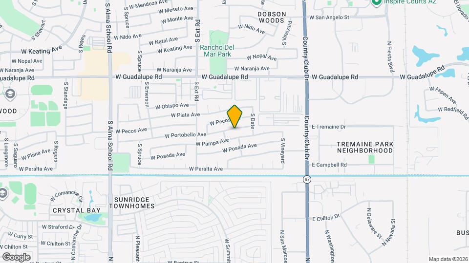 645 W Portobello Ave Mapa y Detalles de la Ubicación