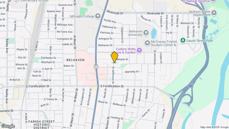 1316 N Jefferson St, Unit 1316 N Jefferson St. #1 Mapa y Detalles de la Ubicación