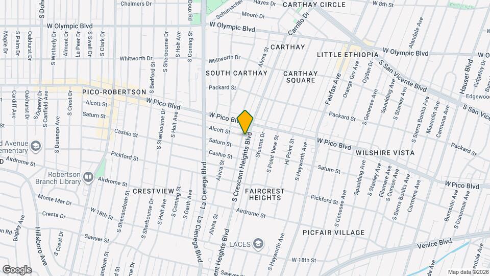 1433 S Crescent Heights Blvd Map and Location Details