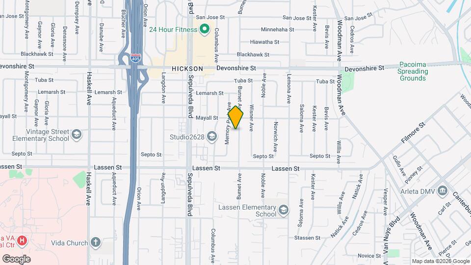 10025 Burnet Ave Map and Location Details