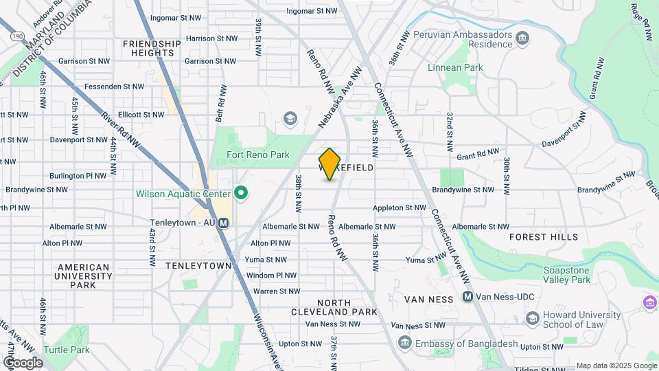 3705 Brandywine St NW Map and Location Details