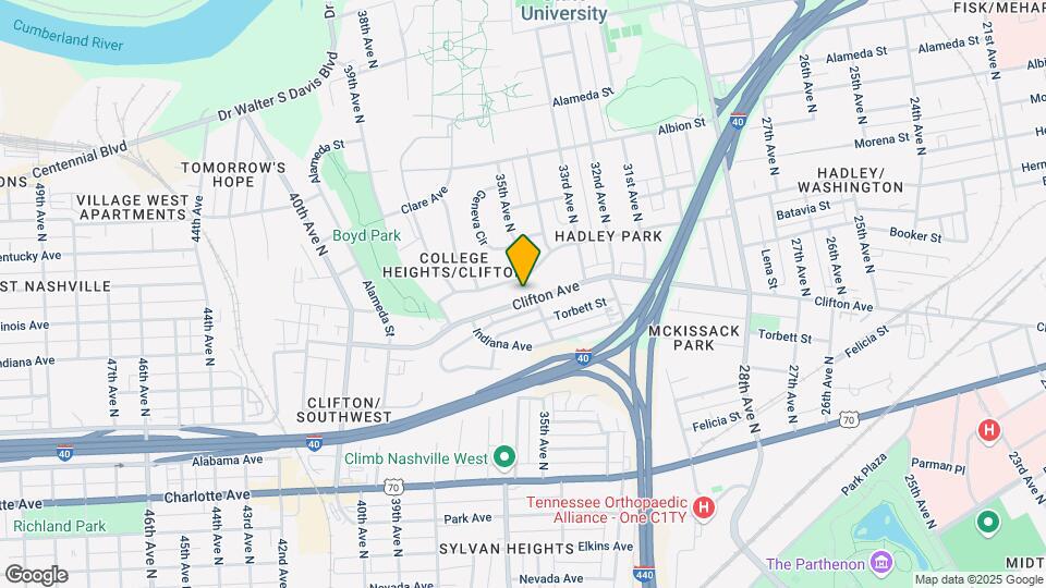 3400 Clifton Ave Mapa y Detalles de la Ubicación