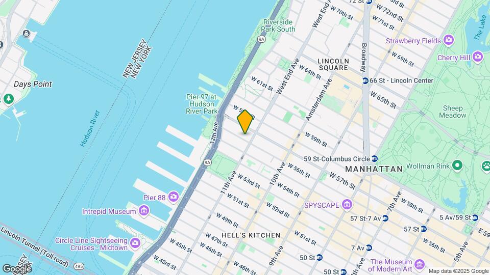 611 W 56th St Mapa y Detalles de la Ubicación