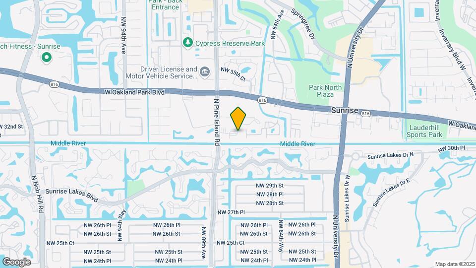 3120 N Pine Island Rd, Unit 108 Map and Location Details