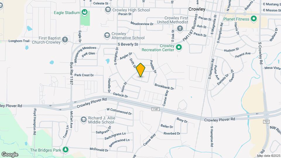 580 Creekbend St Map and Location Details