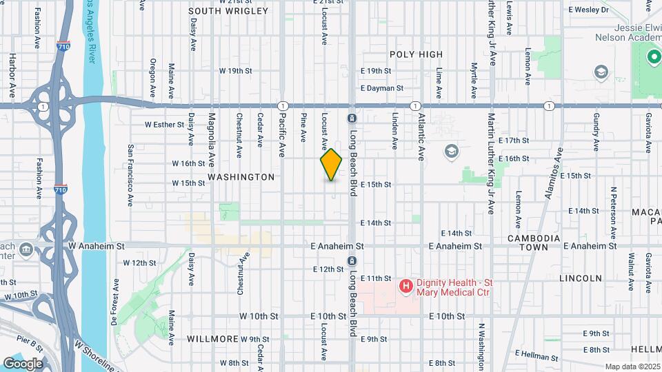 1510 Locust Ave Map and Location Details