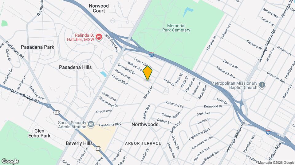 6910 Groveland Dr Map and Location Details