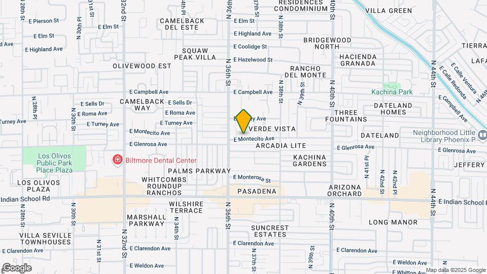 3634 E Montecito Ave Map and Location Details