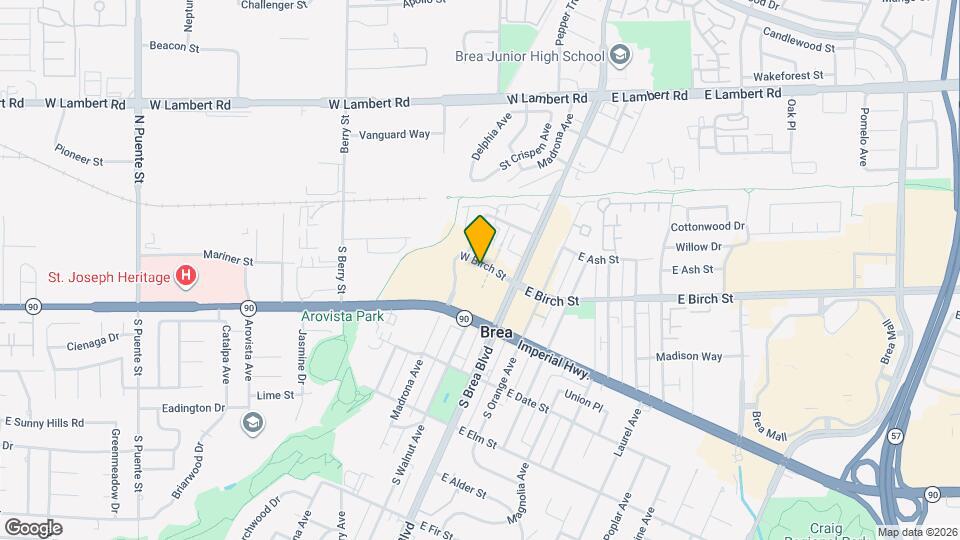 260 W Birch St Map and Location Details