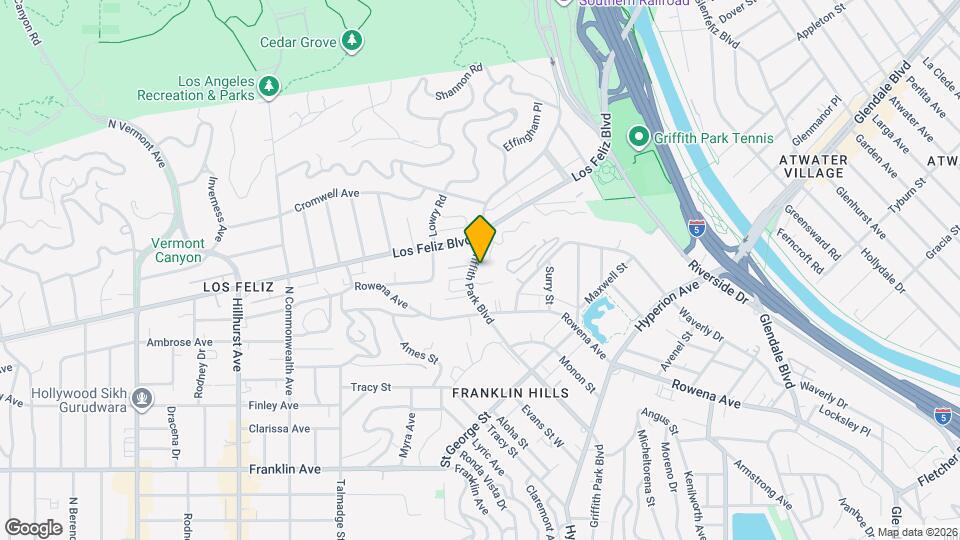 3314 Griffith Park Blvd, Unit 1 Map and Location Details