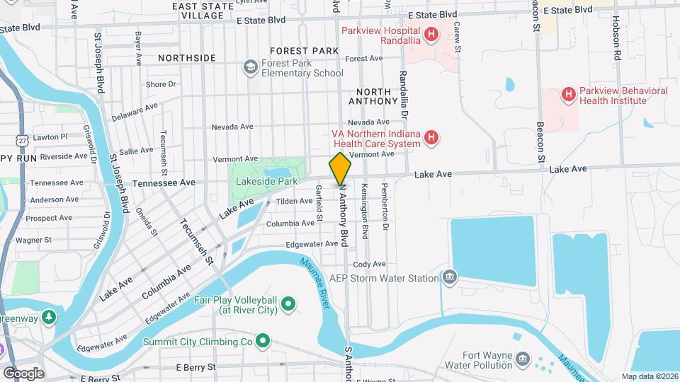 1411 N Anthony Blvd Map and Location Details