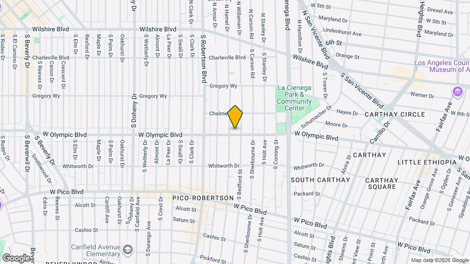 8673 W Olympic Blvd Map and Location Details